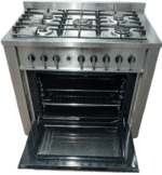 Indesit KP 958 MS.B(X)/O (T) zilver gasfornuis 90cm met heteluchtoven met wokbrander - Afbeelding 3