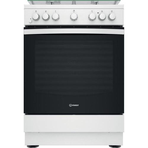 865714_2 Indesit IS67G4PHW/E Vrijstaand Gasfornuis met Elektrische Oven – 60 cm – Wit - Afbeelding 1