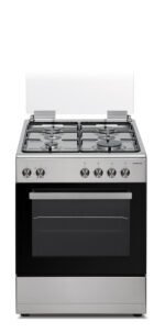 Inventum VFG6012RVS Vrijstaand Gasfornuis Zwart/RVS 60cm