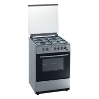 826384-etna-1667vrvs ETNA 1667VRVS Gas-Elektrisch Fornuis 60cm 4 Branders RVS - Afbeelding 1