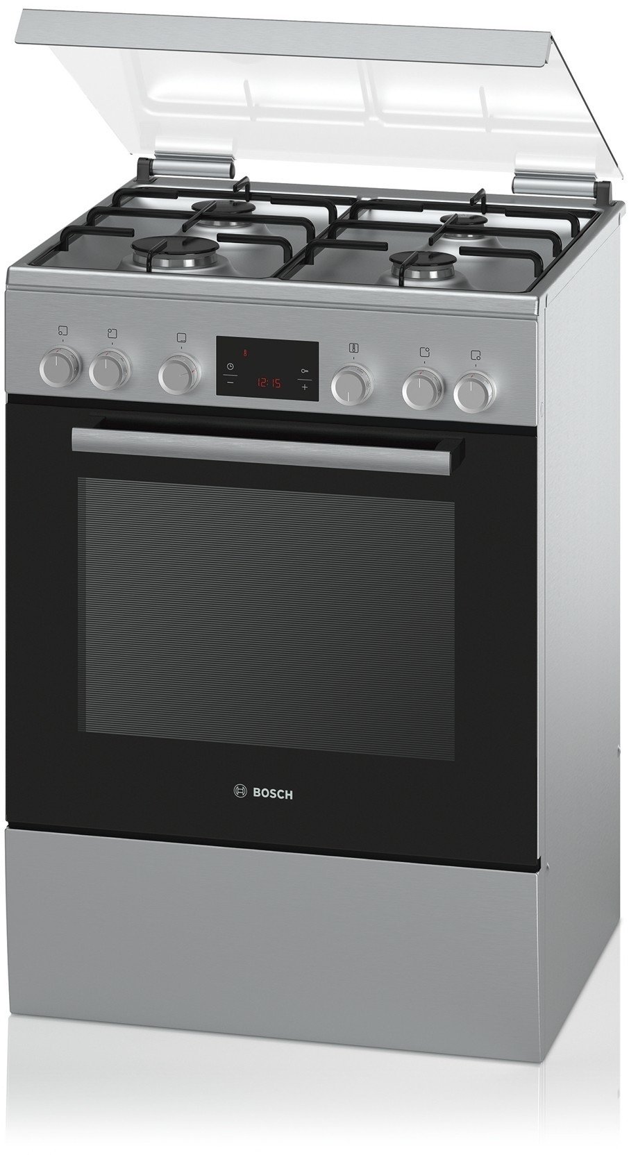 bosch-HGD445150N Bosch HGD445150N Vrijstaand Gasfornuis met RVS-afwerking en Elektrische Oven (60 cm) - Afbeelding 1