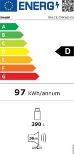 Sharp SJ-LC11CMXWD-EU Koelkast 389 liter – No Frost – Energieklasse D – Nieuw - Afbeelding 4